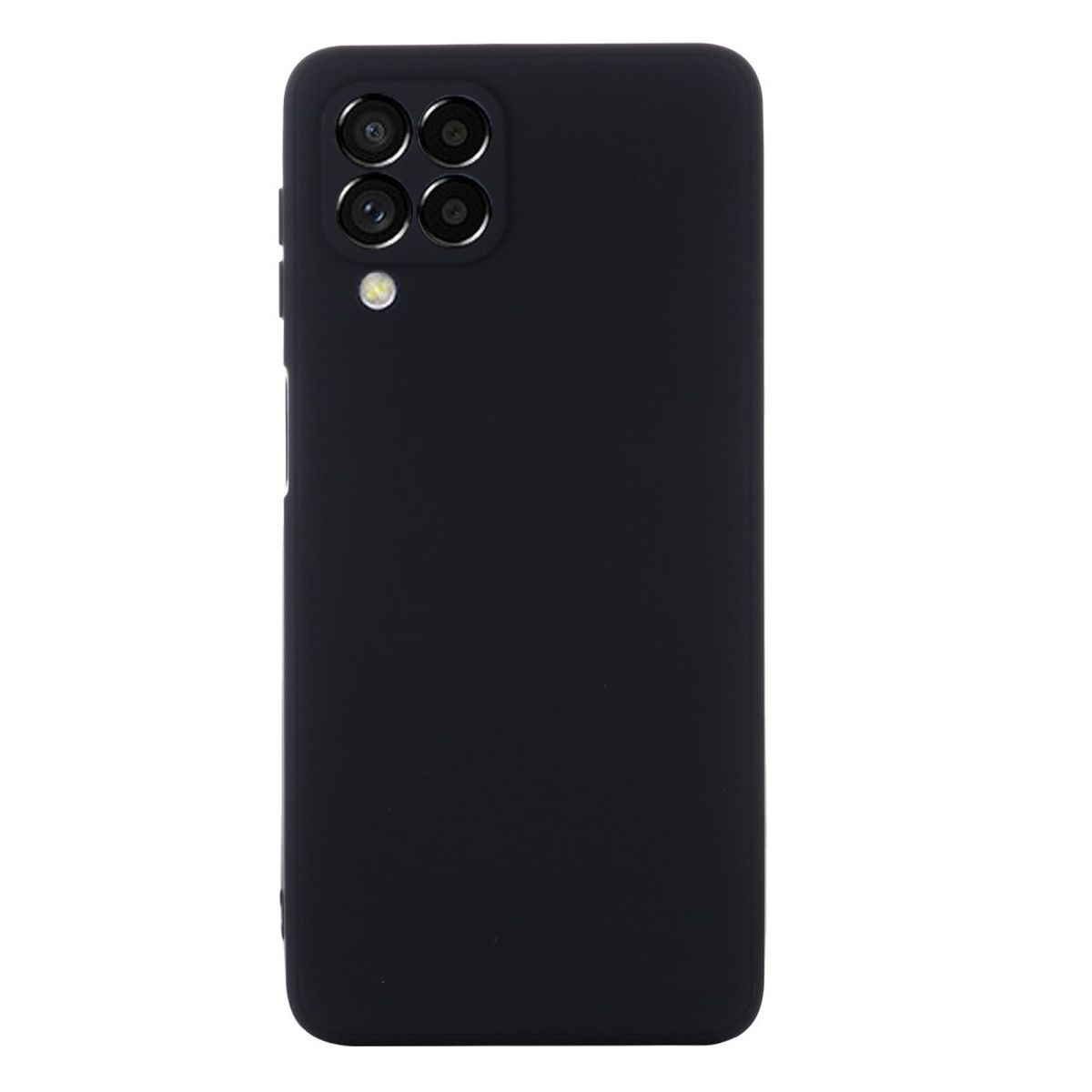 Hülle für Samsung Galaxy M53 5G Handy Silikon Case Cover Bumper Matt Schwarz
