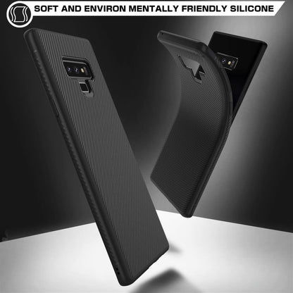 Hülle für Samsung Galaxy Note 9 Handyhülle Silikon Case Cover Carbonfarben
