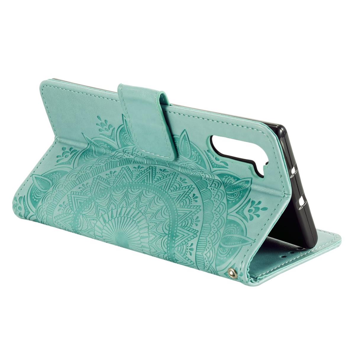 Hülle für Samsung Galaxy Note10 Handyhülle Flip Case Schutzhülle Mandala Grün