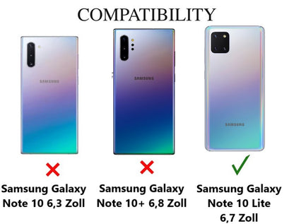 Hülle für Samsung Galaxy Note10 Lite Handyhülle Silikon Case Cover Matt Schwarz