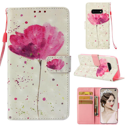 Hülle für Samsung Galaxy S10e Handyhülle Flip Case Schutzhülle Motiv Blume rosa