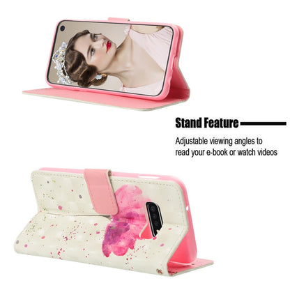 Hülle für Samsung Galaxy S10e Handyhülle Flip Case Schutzhülle Motiv Blume rosa