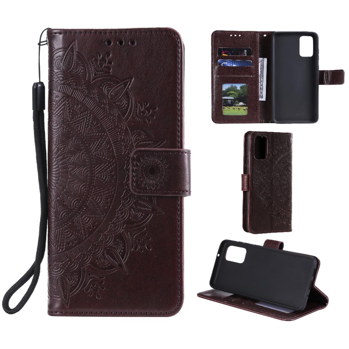 Hülle für Samsung Galaxy S20 Handyhülle Flip Case Schutzhülle Etui Mandala Braun