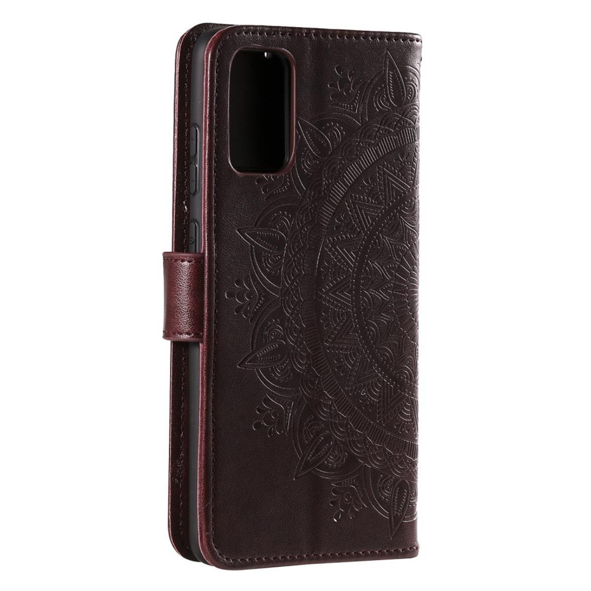 Hülle für Samsung Galaxy S20 Handyhülle Flip Case Schutzhülle Etui Mandala Braun