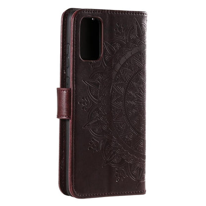 Hülle für Samsung Galaxy S20 Handyhülle Flip Case Schutzhülle Etui Mandala Braun