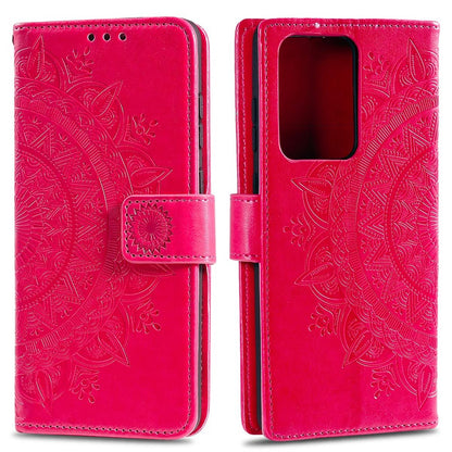 Hülle für Samsung Galaxy S20 Ultra Handyhülle Flip Case Schutzhülle Mandala Pink