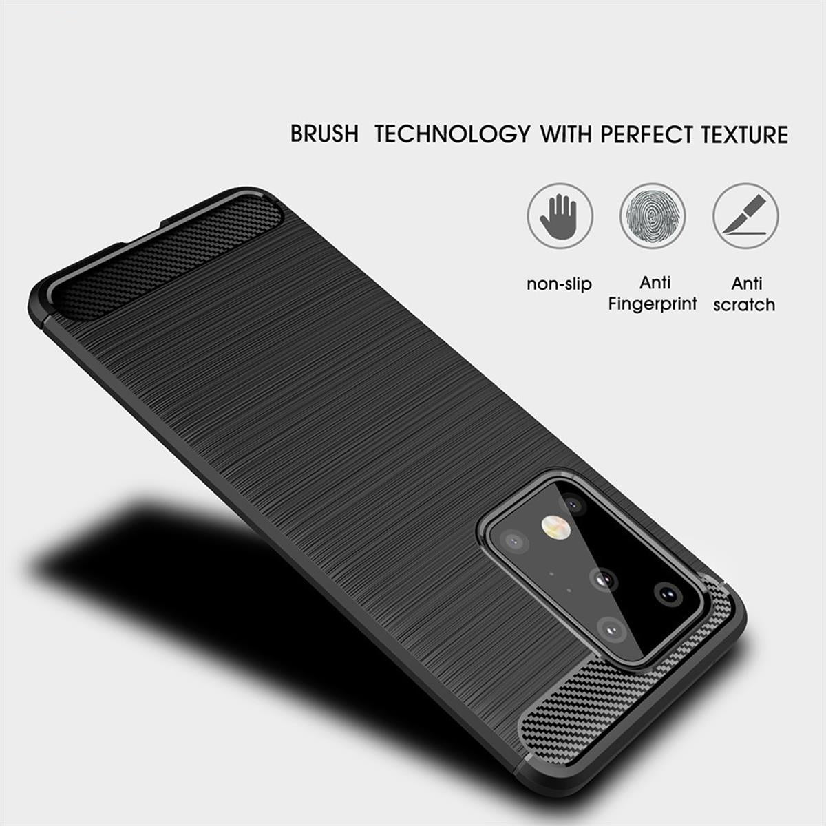Hülle für Samsung Galaxy S20 Ultra Handyhülle Silikon Schutzhülle Carbon Farben