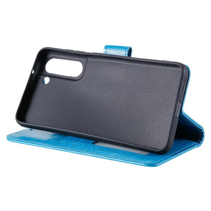 Hülle für Samsung Galaxy S21 FE Handyhülle Flip Case Cover Tasche Mandala Blau