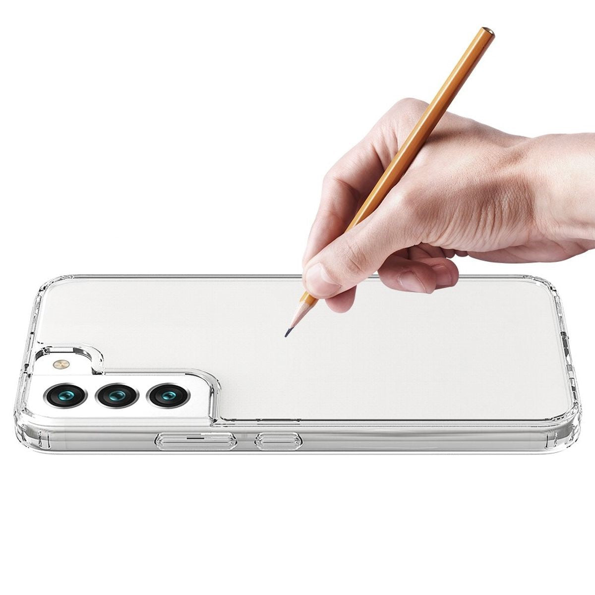 Hülle für Samsung Galaxy S22 Handyhülle Hybrid Silikon Case Bumper Cover Klar