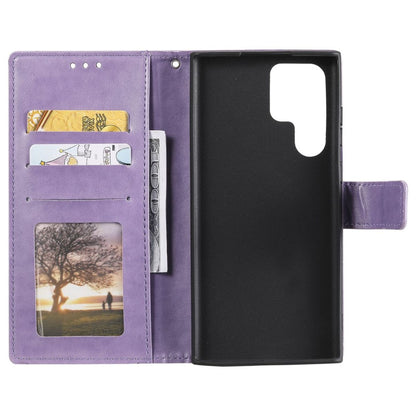 Hülle für Samsung Galaxy S22 Ultra Handyhülle Flip Case Cover Etui Mandala Lila