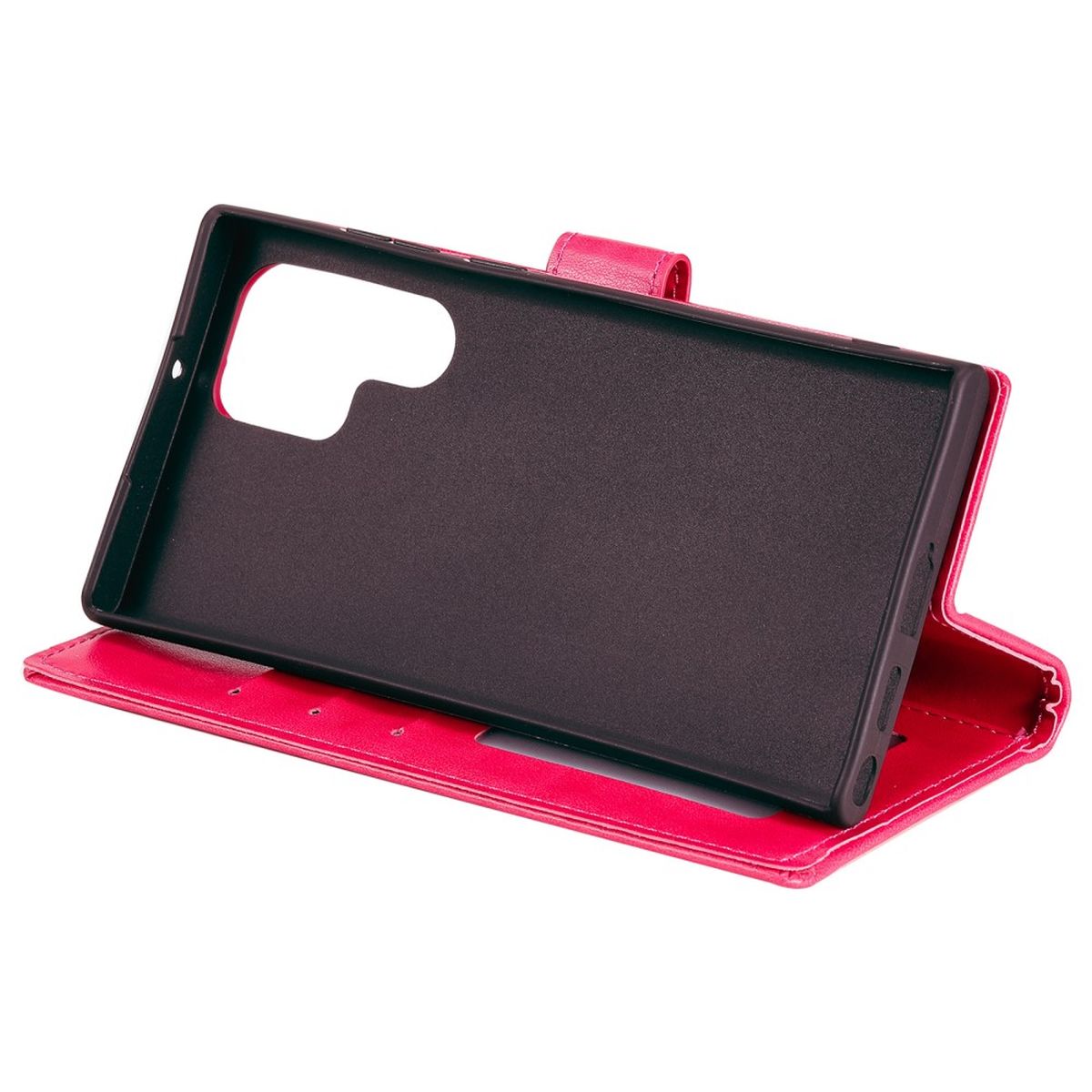 Hülle für Samsung Galaxy S22 Ultra Handyhülle Flip Case Cover Etui Mandala Pink