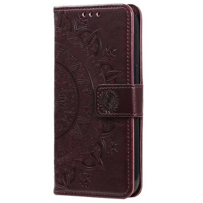 Hülle für Samsung Galaxy S23 Handyhülle Flip Case Cover Etui Mandala Braun