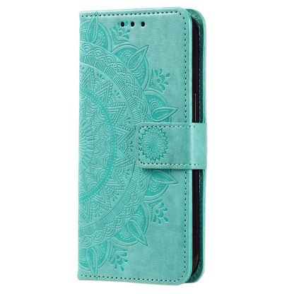 Hülle für Samsung Galaxy S23+ Handyhülle Flip Case Cover Etui Mandala Grün