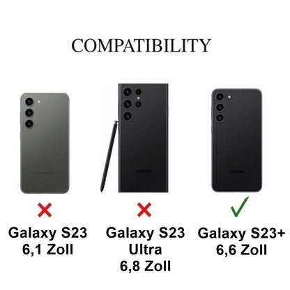Hülle für Samsung Galaxy S23+ (Plus) Handy Case Hybrid Silikon Bumper Cover klar