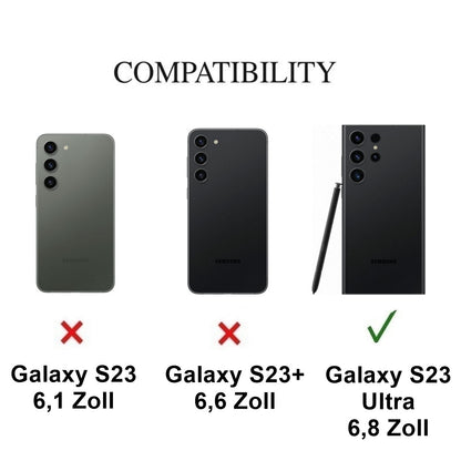 Hülle für Samsung Galaxy S23 Ultra Handy Case Hybrid Silikon Bumper Cover Klar