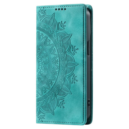 Hülle für Samsung Galaxy S24+ Handyhülle Flip Case Cover Tasche Mandala Grün