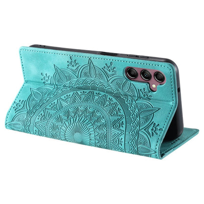 Hülle für Samsung Galaxy S24+ Handyhülle Flip Case Cover Tasche Mandala Grün