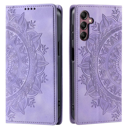Hülle für Samsung Galaxy S24+ Handyhülle Flip Case Cover Tasche Mandala Lila