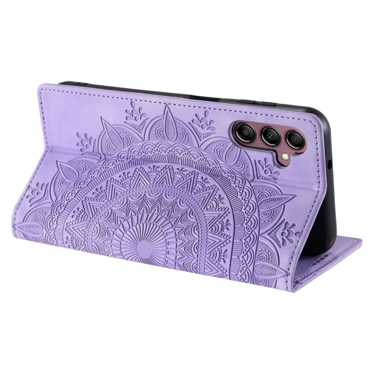 Hülle für Samsung Galaxy S24+ Handyhülle Flip Case Cover Tasche Mandala Lila