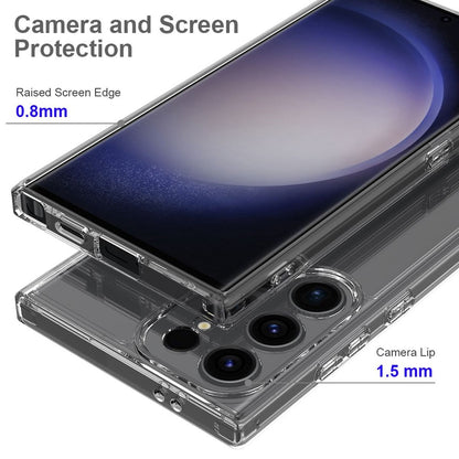 Hülle für Samsung Galaxy S24 Ultra Handy Case Hybrid Silikon Bumper Cover Klar