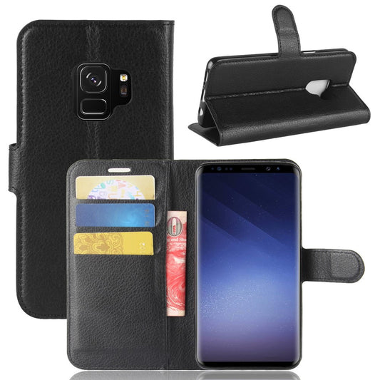 Hülle für Samsung Galaxy S9 Handyhülle Flip Case Schutz Tasche Schwarz