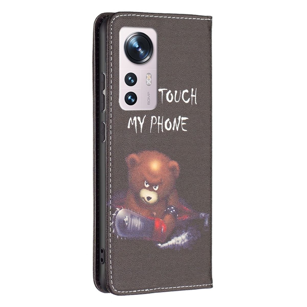 Hülle für Xiaomi 12/12X Handyhülle Flip Case Cover Tasche Schutzhülle Motiv Bär