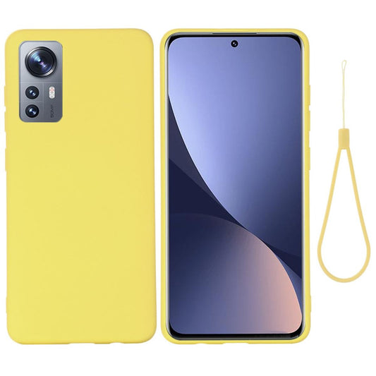 Hülle für Xiaomi 12/12X Handyhülle Silikon Case Cover Bumper Etui Matt Gelb