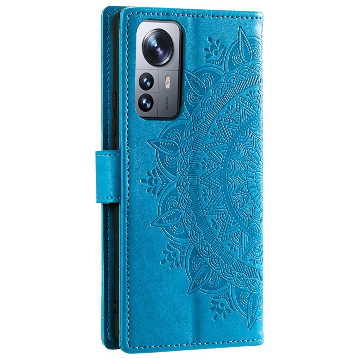 Hülle für Xiaomi 12 Pro Handyhülle Flip Case Cover Tasche Etui Mandala Blau