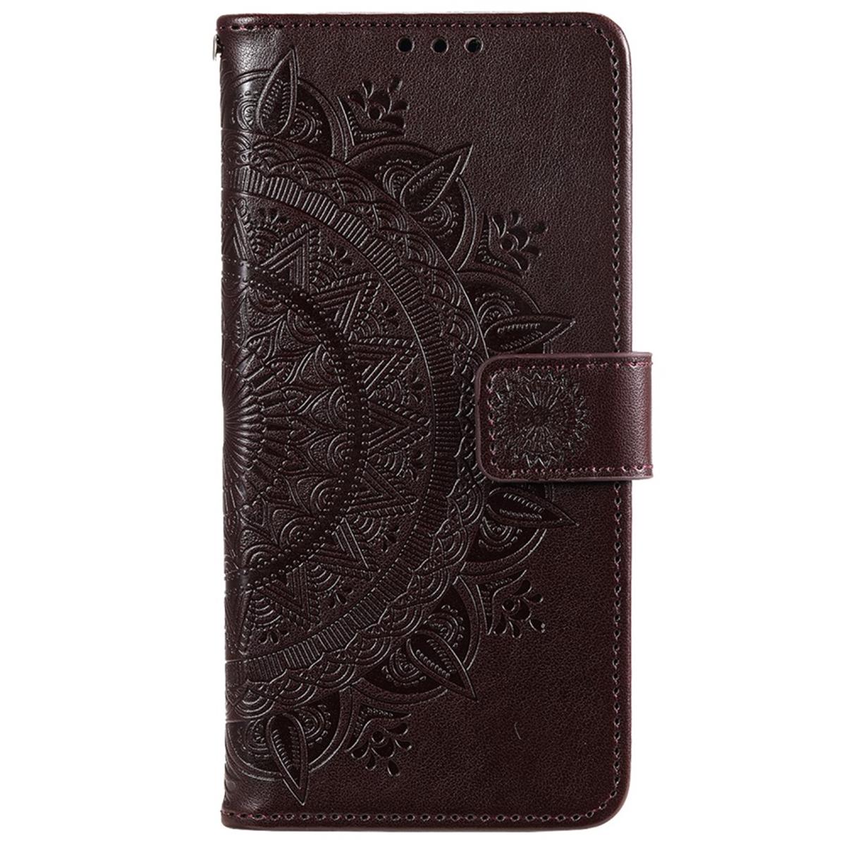 Hülle für Xiaomi 12 Pro Handyhülle Flip Case Cover Tasche Etui Mandala Braun