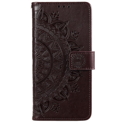 Hülle für Xiaomi 12 Pro Handyhülle Flip Case Cover Tasche Etui Mandala Braun
