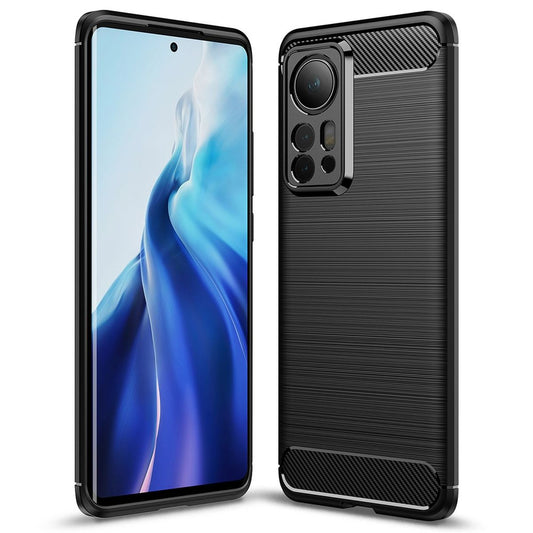 Hülle für Xiaomi 12 Pro Handyhülle Silikon Case Cover Carbonfarben