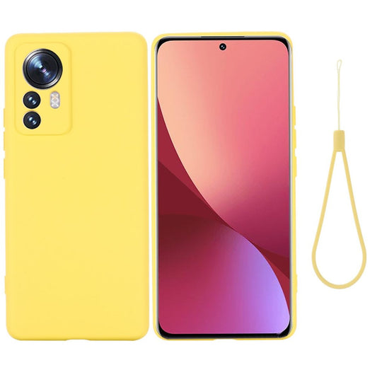 Hülle für Xiaomi 12 Pro Handyhülle Silikon Case Cover Etui Schutzhülle Matt Gelb