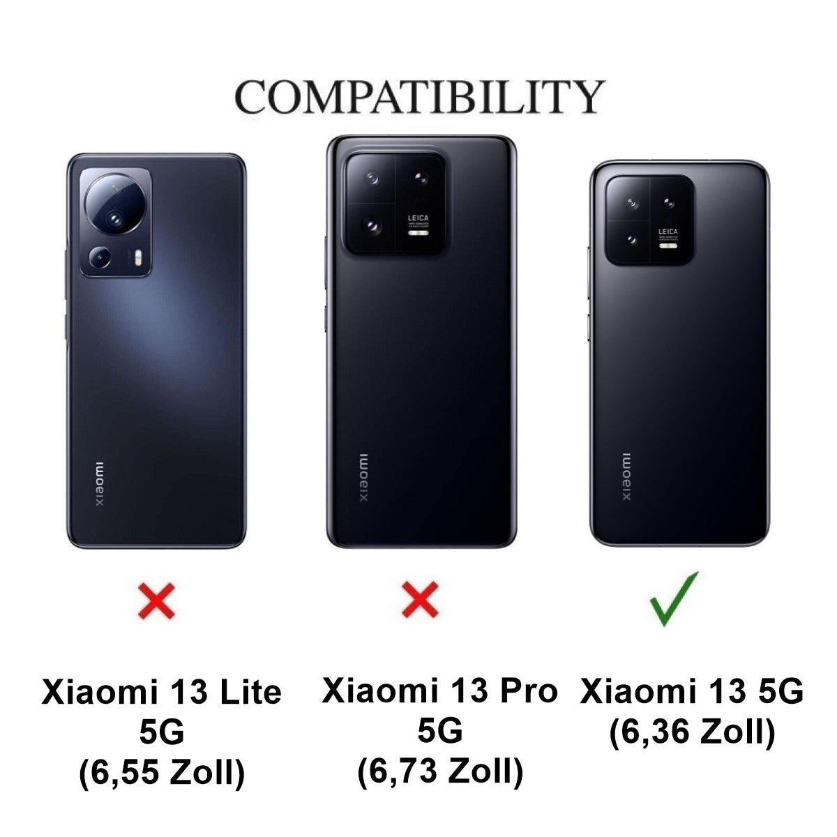 Hülle für Xiaomi 13 5G Handyhülle Silikon Cover Case Schutzhülle Bumper Klar