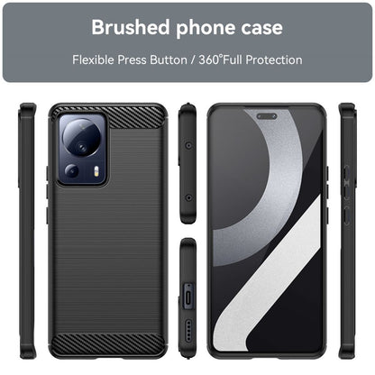 Hülle für Xiaomi 13 Lite Handyhülle Case Silikon Cover Bumper Carbonfarben