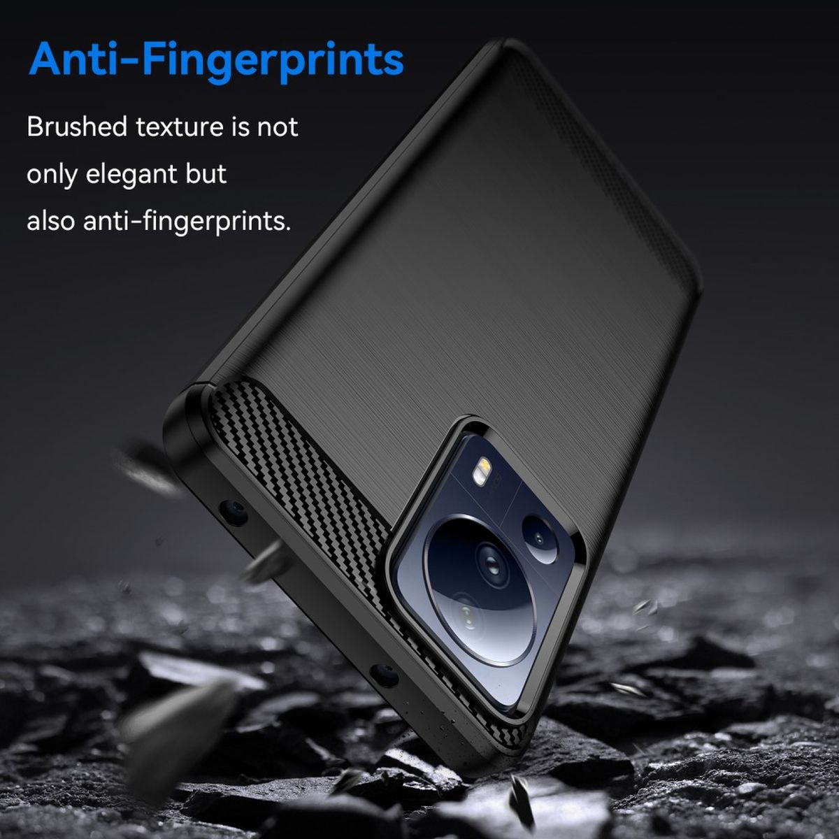 Hülle für Xiaomi 13 Lite Handyhülle Case Silikon Cover Bumper Carbonfarben