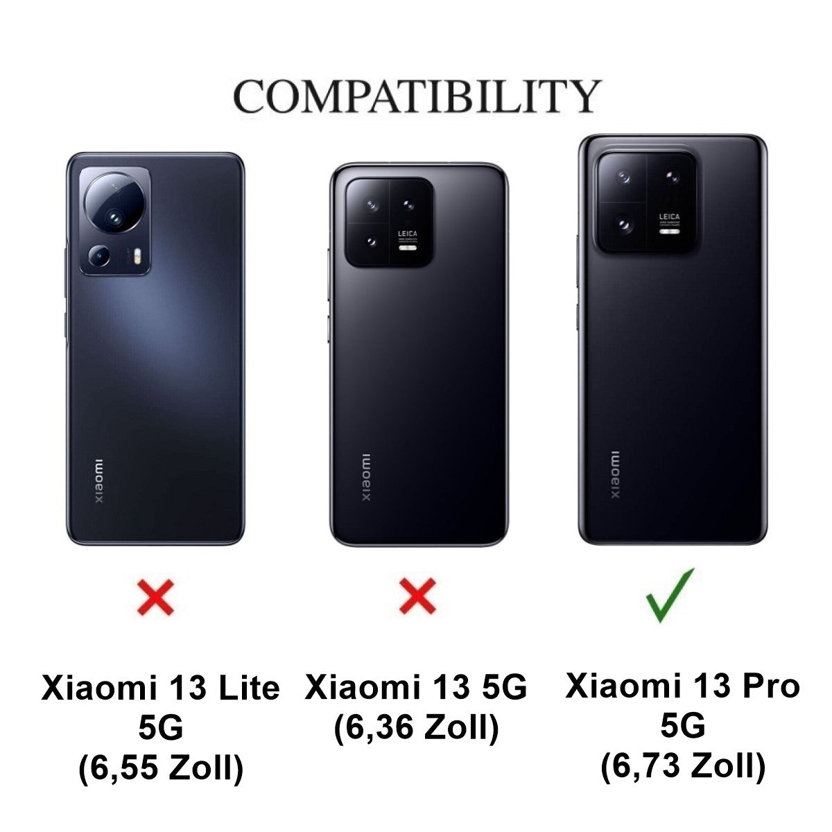 Hülle für Xiaomi 13 Pro 5G Handyhülle Silikon Cover Case Schutzhülle Bumper Klar