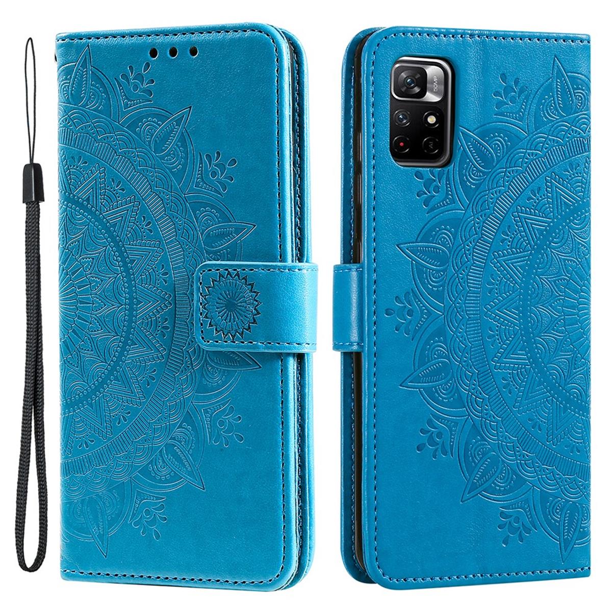 Hülle für Xiaomi Redmi Note 11 Pro/Pro Plus Handy Flip Case Cover Mandala Blau