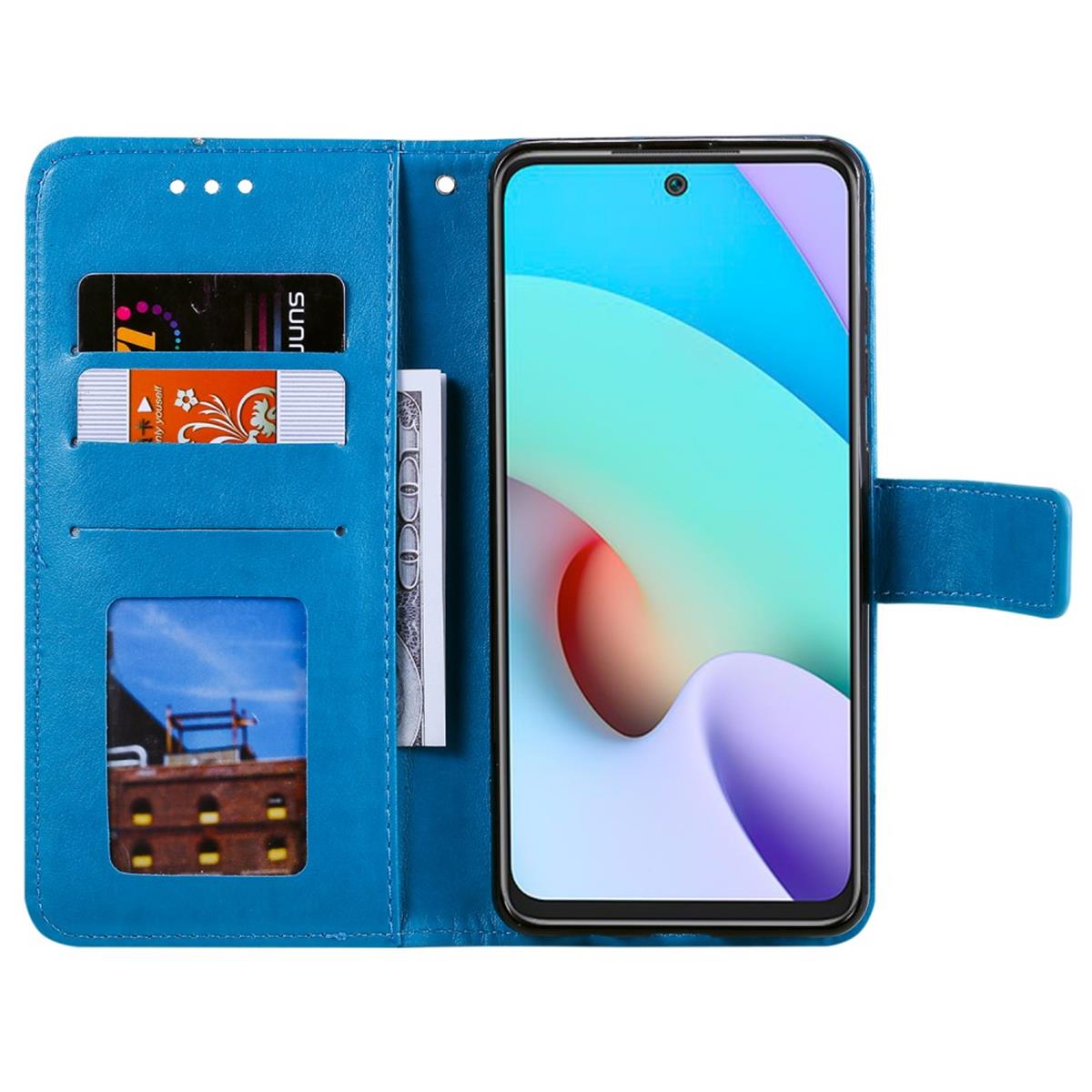 Hülle für Xiaomi Redmi Note 11 Pro/Pro Plus Handy Flip Case Cover Mandala Blau