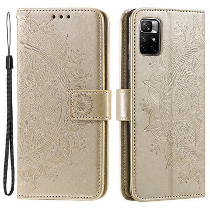 Hülle für Xiaomi Redmi Note 11 Pro/Pro Plus Handy Flip Case Cover Mandala Gold
