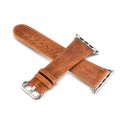 Leder Armband für Apple Watch 49/45/44/42mm Series Ultra/8/7/6/SE/5/4 Hellbraun