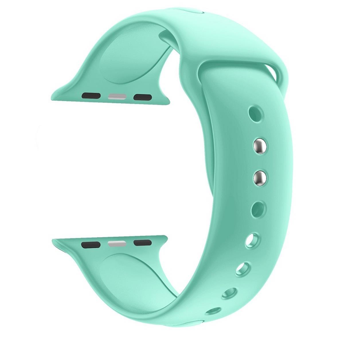 Sportarmband für Apple Watch 41/40/38mm Silikon Armband Series 8/7/6/SE/5/4 Mint
