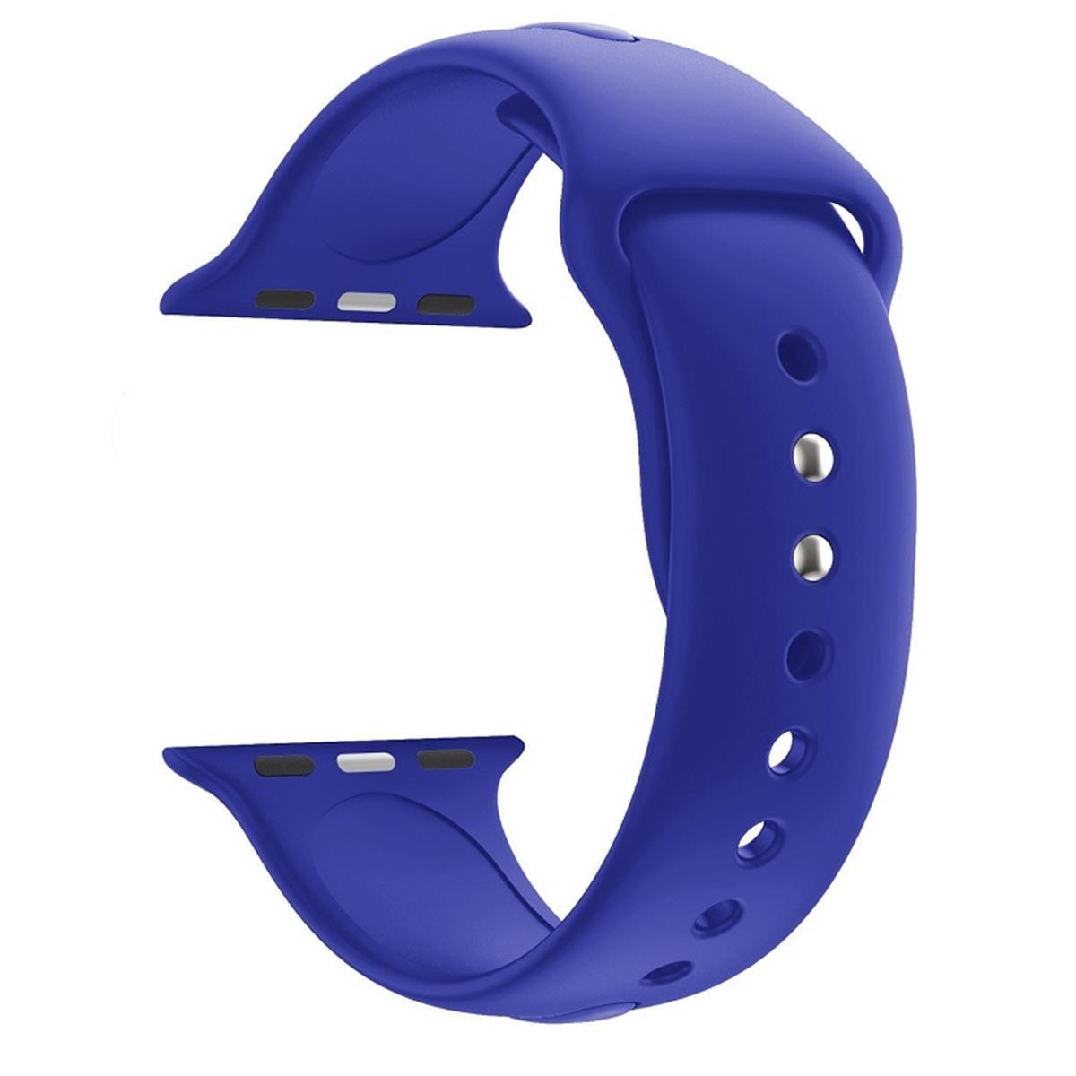 Sportarmband für Apple Watch 41/40/38mm Silikon Band Series 8/7/6/SE/5 Royalblau