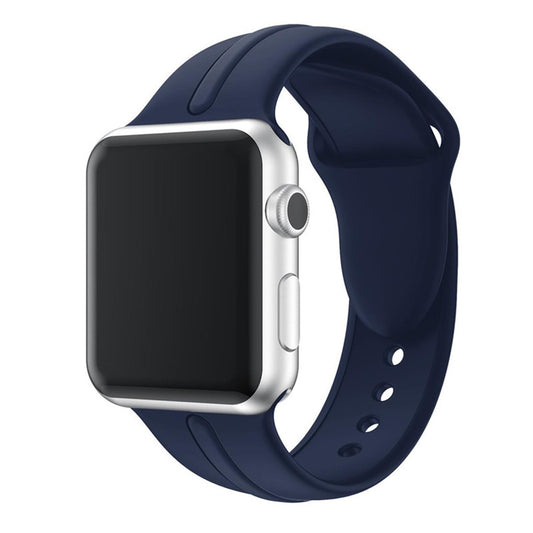 Sportarmband für Apple Watch 41/40/38mm Silikon Band Series 8/7/6/SE Dunkelblau