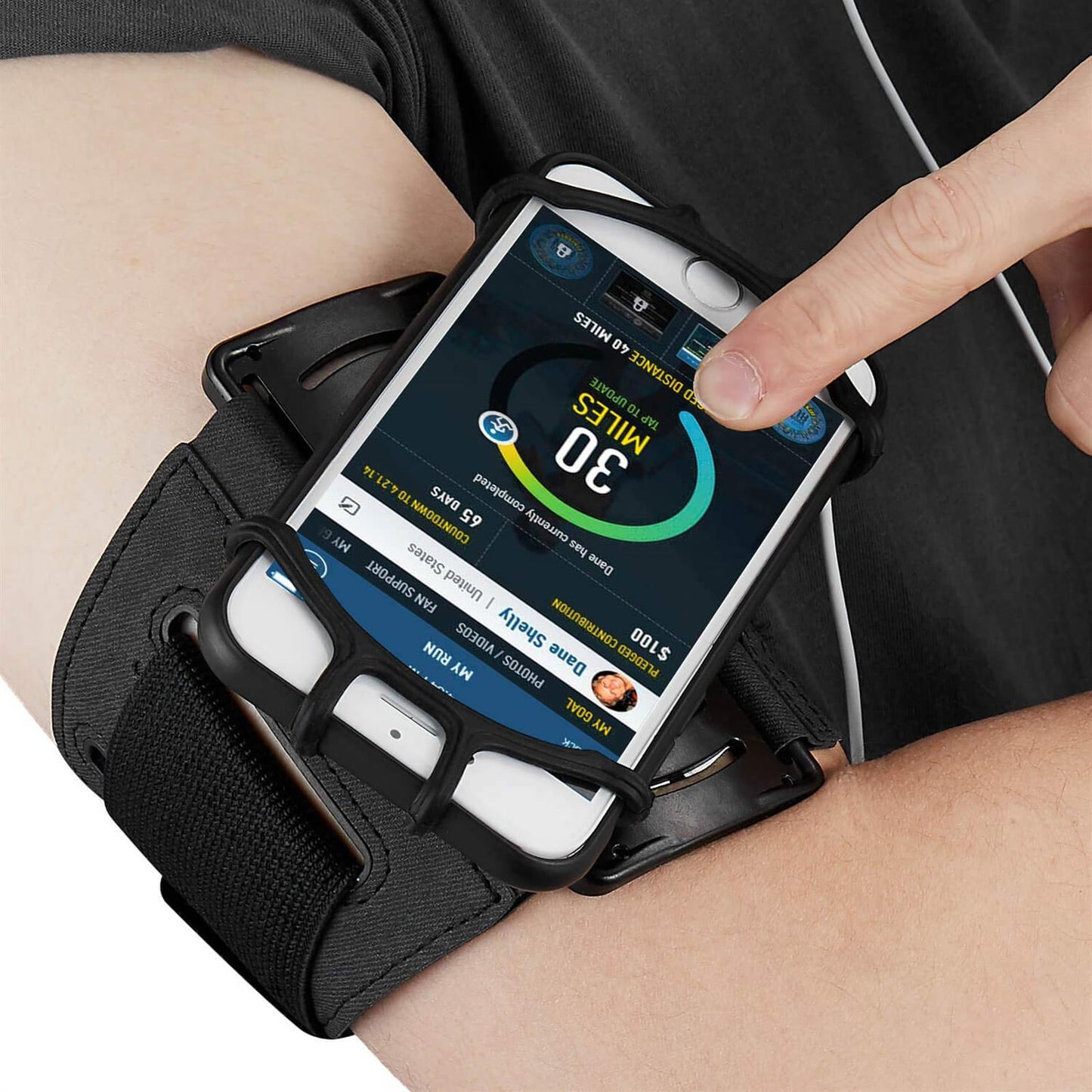 Universal Sport Armband für Smartphones 4,0 - 7,0 Zoll Fitness Tasche Schwarz