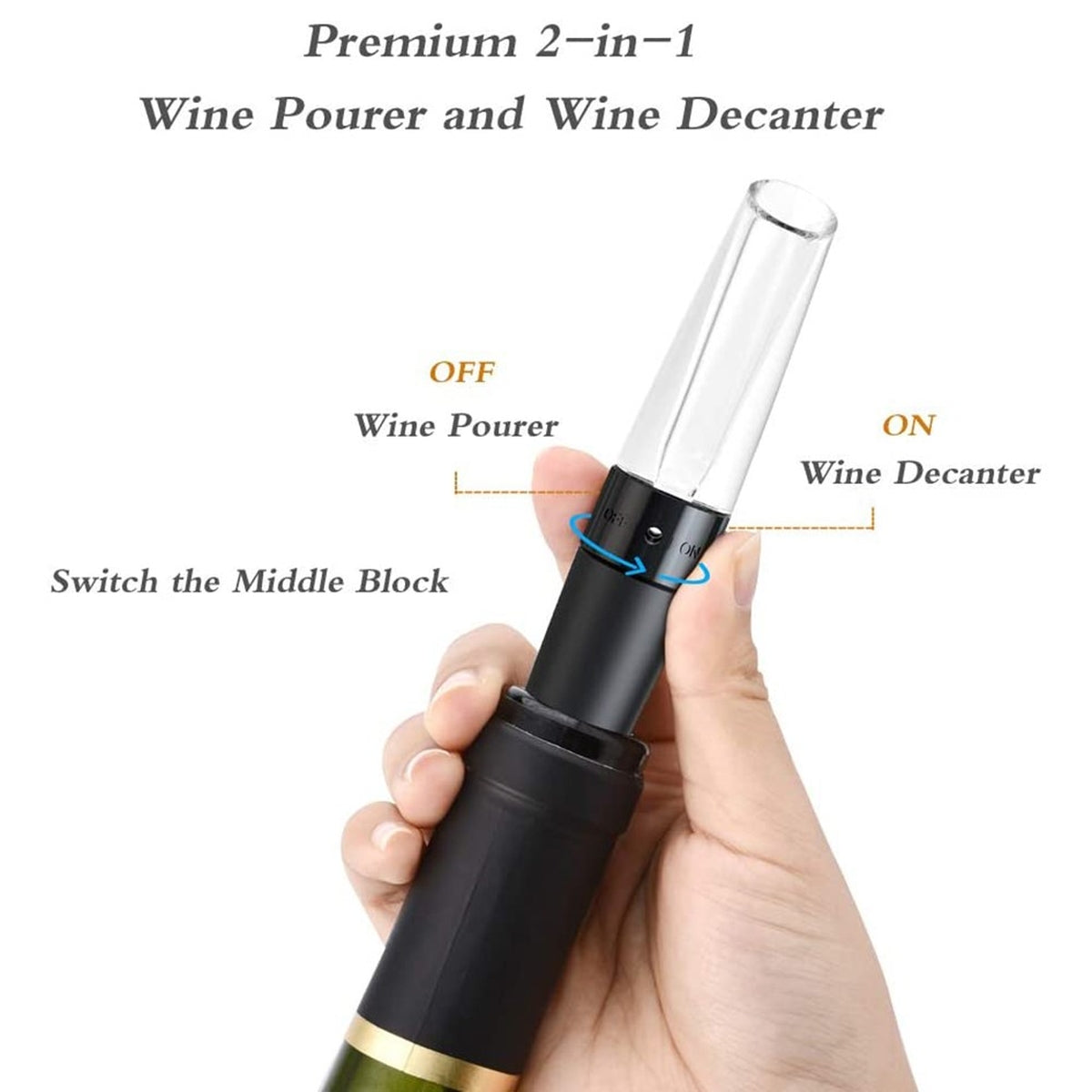 Weindekanter - Dekanter für Rotwein - Weinbelüfter und Eingießer für Rot Weine