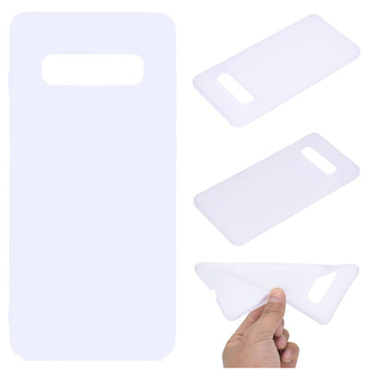 Hülle für Samsung Galaxy S10+ (Plus) Handyhülle Silikon Case Cover Bumper Weiß