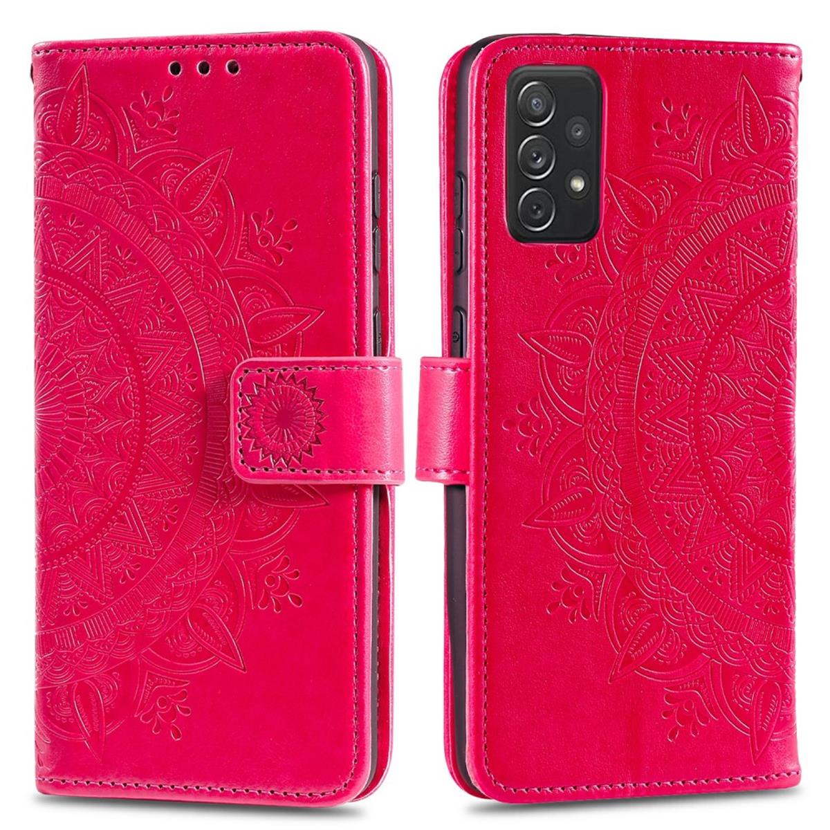 Hülle für Samsung Galaxy A72 Handyhülle Flip Case Cover Schutzhülle Tasche Mandala Pink