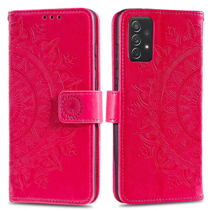 Hülle für Samsung Galaxy A72 Handyhülle Flip Case Cover Schutzhülle Tasche Mandala Pink