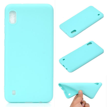 Hülle für Samsung Galaxy A10 Silikon Cover Bumper Schutzhülle Case matt Grün