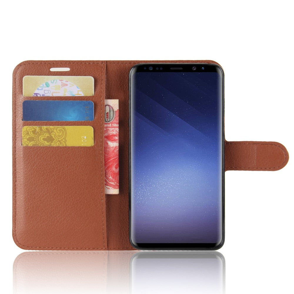 Hülle für Samsung Galaxy S9 Handyhülle Flip Case Schutz Tasche Braun